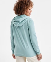 Style & Co Women's Zip-Front Hooded Sweatshirt, Created for Macy's