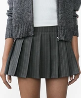 Mango Women's Pinstripe Miniskirt