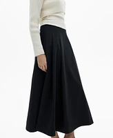 Mango Women's Long Flared Skirt