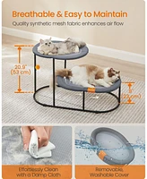 Slickblue 2-Tier Elevated Cat Bed Breathable Cat Hammock for Multi-Cat Households and Comfortable Relaxation