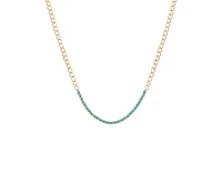 Turquoise Tennis Necklace 14K