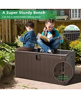 Gouun 105 Gallon All Weather Large Deck Box Lockable Storage Container