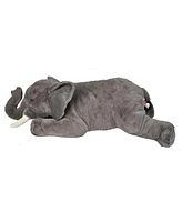 Wild Republic Cuddlekins Jumbo African Elephant Stuffed Animal, 30 Inches