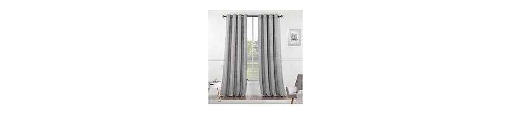 Dainty Home St Pierre Solid 3D Textured Room Darkening Curtain Panel for Bedroom, Single Grommet Panel, 54" W x 84" L