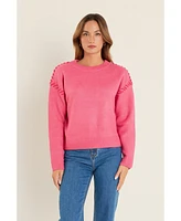 English Factory Women's Top Stitch Knit