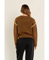 English Factory Women's Top Stitch Knit