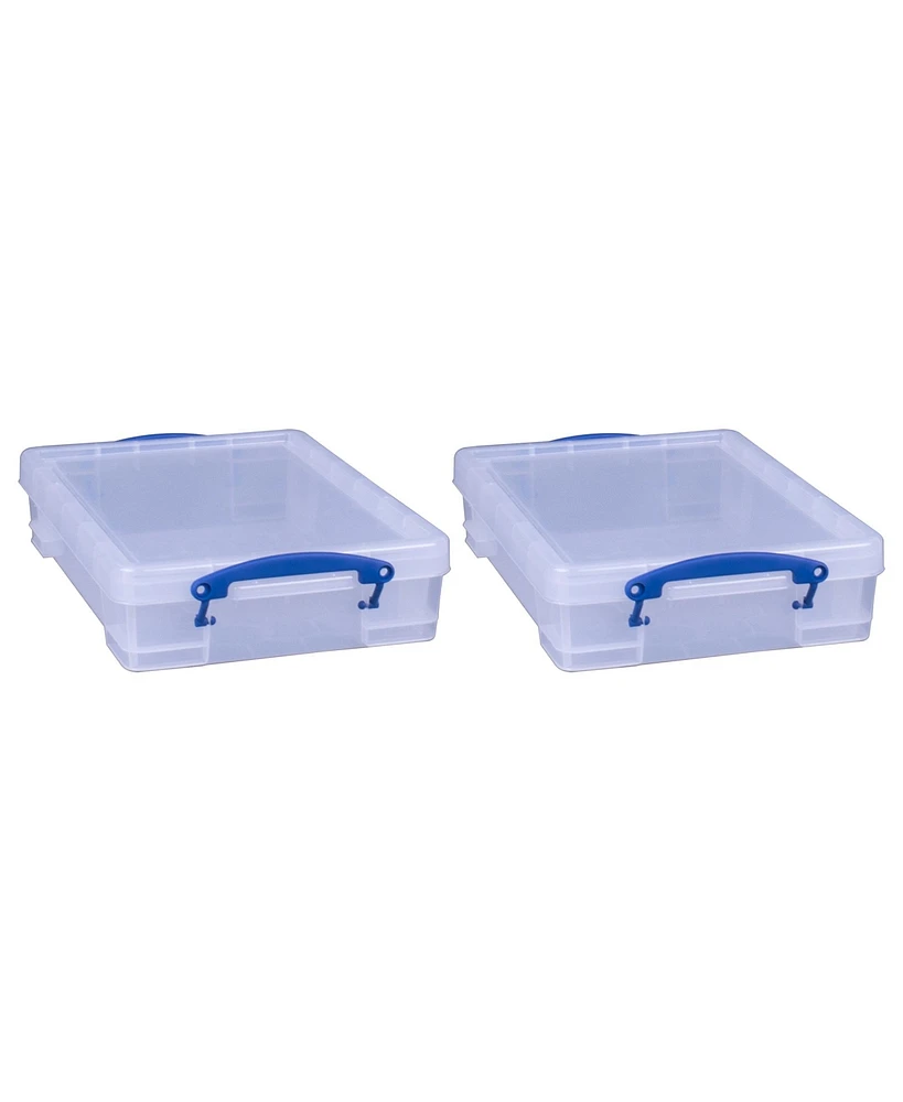 Really Useful Box 4L Storage Container with Lid and Clip Lock Handles