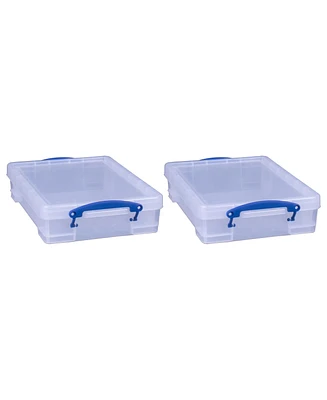 Really Useful Box 4L Storage Container with Lid and Clip Lock Handles