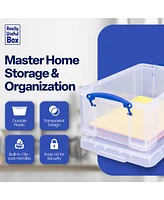 Really Useful Box 9L Plastic Storage Container w/Snap Lid & Clip Lock Handles