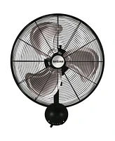 Hurricane 20 Inch Pro Series Metal Wall Mount Heavy Duty Hydroponics Fan, Black