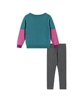 Andy & Evan Little Girls Toddler/Child Lurex Sweater Legging Set