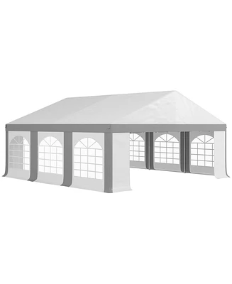 Outsunny 20' x 20' Heavy-duty Large Wedding Tent with Sidewalls