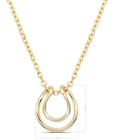 Devata Loop Pendant Chain Necklace in 14K Gold, 16 in adj to 18 in, approx. 4.2 grams