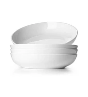 Ventray 9.75" Large Pasta Bowls, 50 oz Ceramic Salad Plates, Wide Shallow Bowls, Microwave and Dishwasher Safe, Set of 4