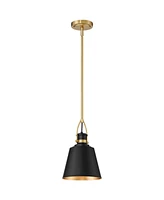 Possini Euro Design West 8" Mid Century Modern Pendant Ceiling Light Fixture Dining Room Over Table Kitchen Island Foyer Drum Hanging Matte Black Sand