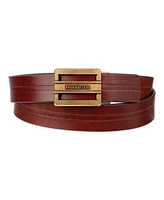 Tommy Hilfiger Men's Flex Stretch Cut Out Plaque Compression Buckle Belt