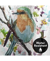 Americanflat 71x74 Robin and Apricot Tree Blossom Shower Curtain - 100% Polyester Shower Curtain