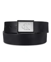 Calvin Klein Men's Ck Plate Plaque Belt