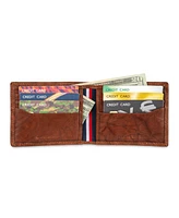 Tommy Hilfiger Men's Rfid Huck Leather Slim Fold Wallet