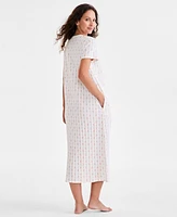 Charter Club Women's Cotton Printed Nightgown, Created for Macy's