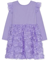 Disney Toddler & Little Girls Sweet Rapunzel Long-Sleeve Dress