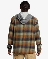 Quiksilver Men's Sandbar Hooded Flannel Long Sleeve Shirt