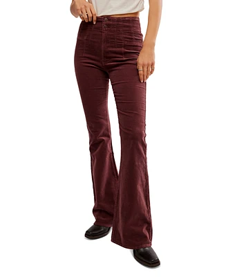 Free People Women's Jayde Corduroy Flare-Leg Pants