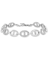 Effy Diamond Pave Mariner Link Bracelet (1/2 ct. t.w.) in Sterling Silver