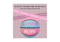 Kuyotq Elite Kids Youth Size 5(27.5") Girls Womens Size 6(28.5") Premium Rubber or Composite Leather Basketball in&Outdoor Game Training Competition B