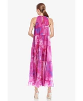 ONE33 Social Women's The Lila Printed High Low Halter Gown