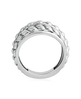 American West Jewelry Sterling Silver Textured Five Band Ring