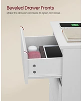Slickblue Nightstand with Charging Station for Convenient Power Access and Sleek Design