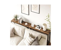 Retro Console Table, Narrow Sofa Table Measuring 39.4", Perfect for Placing Behind a Couch in The Living Room, Ideal As an Industrial Hallway Tab