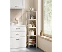 Slickblue 5-Tier Bathroom Shelf and Standing Kitchen Rack for Storage and Organization