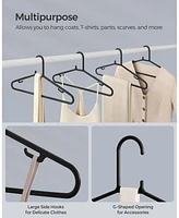 Slickblue Plastic Hangers 50-Pack – Space-Saving, Lightweight Clothes Hangers for Pants, Coats, Dresses