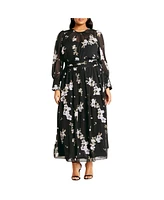 City Chic Plus Amira Print Maxi Dress