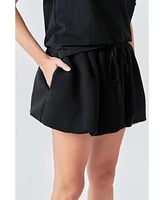 Grey Lab Women's Scuba Balloon Mini Skirt