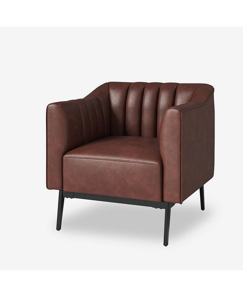 Hulala Home Benjamin Industry 30" Wide Chair with Solid Back