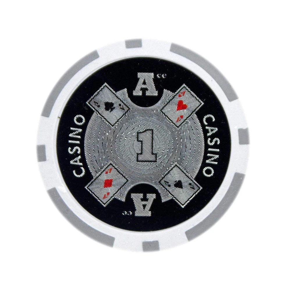 Slickblue Ace Casino Poker Chips (25-Pack) – Clay Composite for Professional-Quality Play