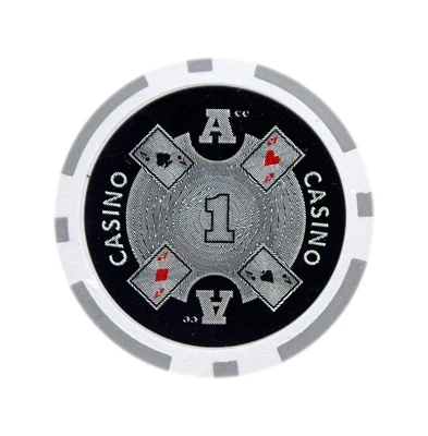 Slickblue Ace Casino Poker Chips (25-Pack) – Clay Composite for Professional-Quality Play