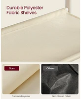 Slickblue Shoe Rack 5 Tier, Narrow Organizer For Closet Entryway, With 4 Fabric Shelves And Top Bags