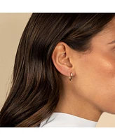 Solid V Shape Huggie Earring 14K