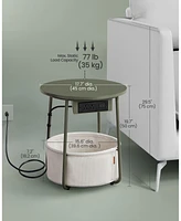Slickblue Side Table with Charging Station