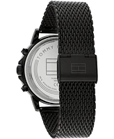 Tommy Hilfiger Men's Multifunction Ionic Plated Black Stainless Steel Bracelet Watch, 44mm