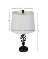 Lavish Home 24.41" Usb Charging Led Table Lamp Set