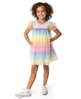 Sparkle & Shine Little Girls Ombre Mesh Dress