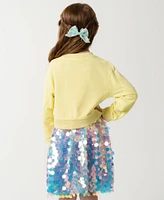 Sparkle & Shine Little Girls Sequin Bubble Skirt with Sweatshirt, 2-Piece Set