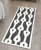 Bayshore Home Textured Tones Drops 2'7"x10' Runner Area Rug