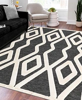 Bayshore Home Textured Tones Trellis 7'10"x10' Area Rug