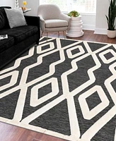 Bayshore Home Textured Tones Trellis Rug Collection